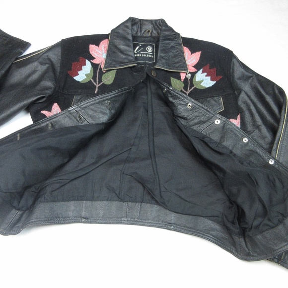 VTG Genuine Leather Boho Biker Jacket, Sz M L - Picture 6 of 9